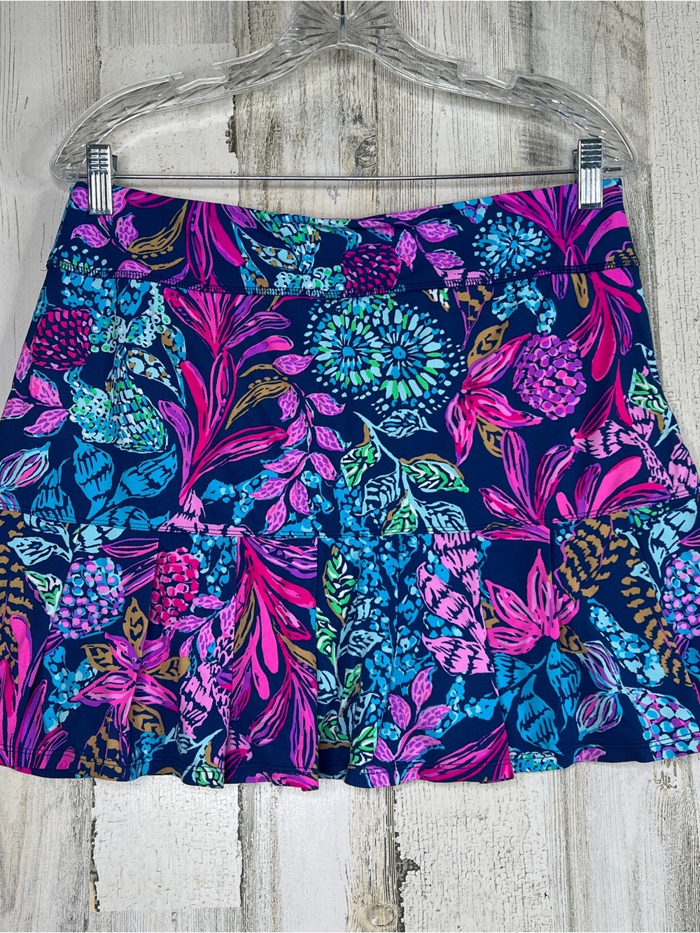 Lilly Pulitzer Navy Multi Floral Print Skirt